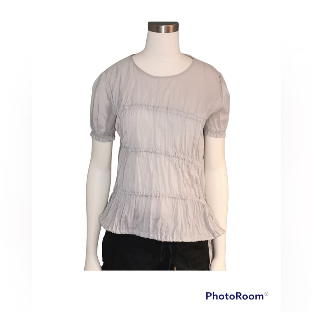 🦄 Zara top, grey with tie details, size M